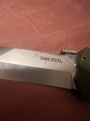 Cuchillo Acero Frío Verde Inmortal G-10 Mango Carpintero CTS XHP Aleación Foto 1 de 4