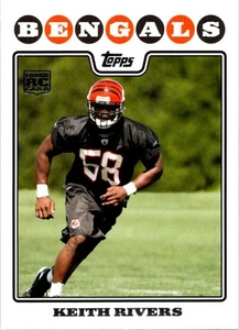 Keith Rivers 2008 Topps #417 RC Cincinnati Bengals - Picture 1 of 2