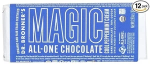 12 pk Dark Chocolate Candy bar Dr. Bronners Cool Peppermint Cream Organic LOT - Picture 1 of 5