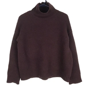 Vince. Mock Neck Sweater Knit Wool Cashmere Blend Burgundy Women's Size XS - Picture 1 of 8