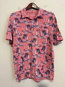 🐳 Camicia Vineyard Vines Uomo L Edgartown Polo Palm Coastal 🐳 Misto Cotone Pima - Foto 1 di 6