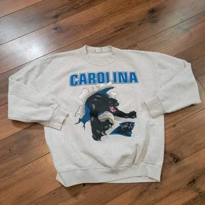 Sudadera Pullover De Colección Nuez moscada Años 90 Carolina Panthers NFL Hecha en EE. UU. Adulto Talla XL Foto 1 de 3