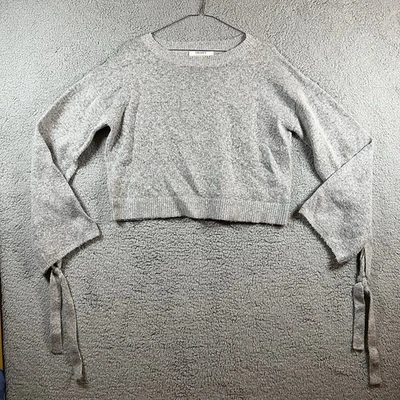 Suéter de manga larga recortado gris talla pequeña Forever 21 para mujer Foto 1 de 4