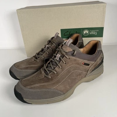 Clark’s Skyward Vibe Shoes Mens UK 11 G Olive Nubuck Brown Trainers Casual - Image 1 of 4