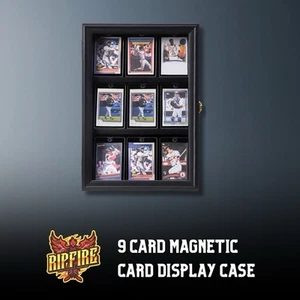 9 Karten Vitrine abschließbar Wandrahmen für Sport oder Pokemon Magnet Hülle - Bild 1 von 6