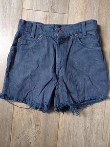 Levi 550 Relaxed Fit Cut Off Shorts Damen W28 L30 Dunkelblau Denim Y2K - Bild 1 von 6