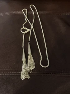 Long Kendra Scott Phara Gold Tone Lariat Tassel Chain Necklace - Picture 1 of 11