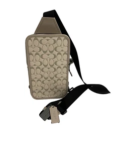 Bolso Bandolera Coach Hombre Cuero Paquete Sullivan Nuevo con Etiquetas Tiza Vapor $398 Neutro - Imagen 1 de 11
