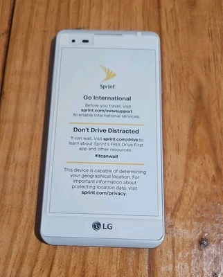 LG LS676 Tribute HD Sprint Cell Phone  GOOD (White) - Image 1 of 2