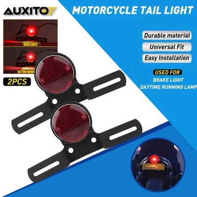 For Street Biker Dirt Bikes ATV Off Road LED Motorcycle Stop Brake Tail Light 2X - Image 1 of 4