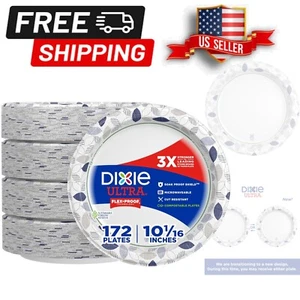 172 Count Heavy Duty Ultra Disposable Plates, 10 Inch - Perfect for Parties - Picture 1 of 12
