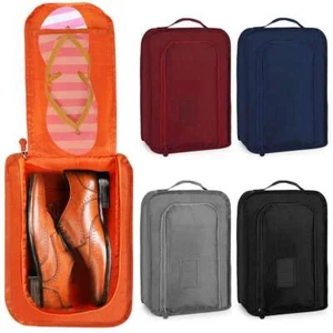 Waterproof Foldable Travel Shoe Bag Handle Sport Gym Carry Case Storage Shoe Bag - Picture 1 of 17