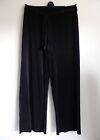 AVON Size 14 - 16 Pleated Palazzo Pants Wide Leg with Belt Pull On  Black