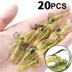 20PCS Weiche Garnelen Köder Haken Wobbler Angeln Angeln Lockt Künstliche Köder - Bild 1 von 10