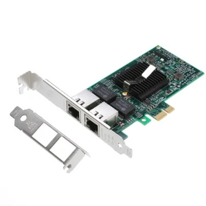 Intel 82575EB Dual RJ45 Port 1Gbps Ethernet PCI-E X1 Gigabit Server Adapter - Picture 1 of 5