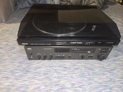 NAD 7140 AM / FM Integrated Stereo Receiver /w Akai Ap-a201 Turntable, Tested - Image 1 of 4