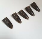 5 x VINTAGE BROWN RESINE TRENCH BUTTONS 3.7 cm 