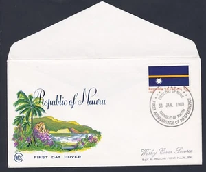 1969 NAURU FIRST ANNIVERSARY INDEPENENCE DECIMAL STAMPS WESLEY FIRST DAY COVER#8 - Picture 1 of 1