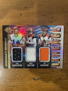 2020 Panini Illusions - Lineage #L1 Joe Burrow, Andy Dalton, Ken Anderson (MEM, - Picture 1 of 2