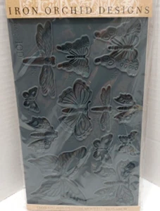 IOD 'MONARCH' Iron Orchid Designs Decor Mould Butterfly Dragonfly NIP - NEW - Picture 1 of 12