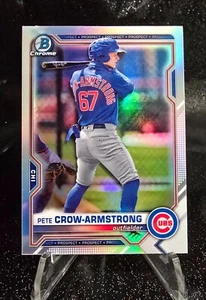 2021 Bowman Draft PETE CROW-ARMSTRONG *CHROME PROSPECT REFRACTOR* BDC-12 A - Picture 1 of 4