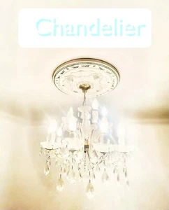 CRYSTAL GOLD FRENCH ARM CRYSTAL CHANDELIER 15 BULB ORNATE - Picture 1 of 2