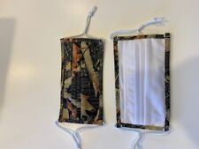 New cotton face mask camo camouflage camoflauge brown tan adjustable pocket