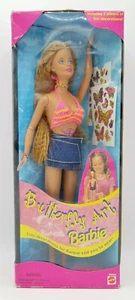 NIB Vintage 1998 Butterfly Art Barbie Doll Mattel #20359 Tattoo Rare (NRFB) - Picture 1 of 6