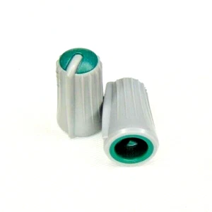 Perilla de control superior verde eje D de 3/16" de diámetro para consola de mezcla Mackie ONYX 4080 2x - Imagen 1 de 3