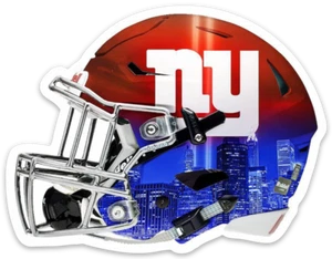 Casco da calcio New York Giants con logo tipo NY e MAGNETE fustellato skyline - Foto 1 di 1