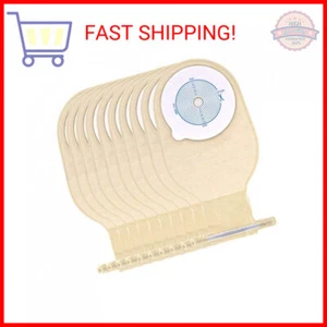Ostomy Colostomy Supplies, 10 PCS Colostomy Bag, One Piece Drainable Pouches wit - Picture 1 of 2