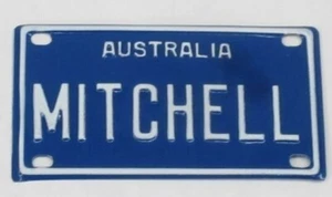 MITCHELL NOVELTY NAME MINI TIN AUSTRALIAN LICENSE NUMBER PLATE - Foto 1 di 1