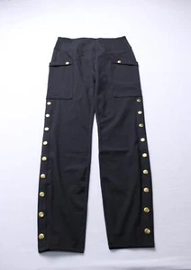 Halara Women's High Waisted Button Pocket Skinny Ankle Pants BL1 Black Medium - Picture 1 of 4