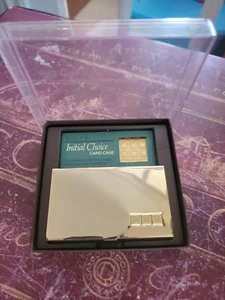 Rolfs Initial Chooce Gold Card Case/Personalize w/ your Initials/NEW - Picture 1 of 8