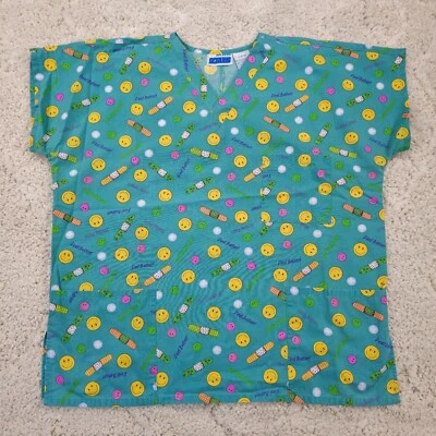 Camiseta Exfoliante MHD para Mujer Talla Grande Cara Smiley Sentirse Mejor Ponte Bien Pronto Foto 1 de 4