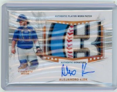 2019 Leaf Trinity Baseball Patch Autograph #PA-AK1 Alejandro Kirk - Image 1 of 2