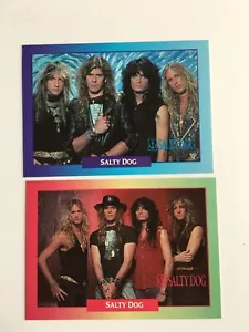 Lot of 2 Salty Dog Brockum Rockcards 1991 Music Trade Card Group Shot 191 & 264 - Picture 1 of 2