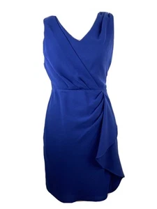 Oasis Sleeveless Faux Wrap Occasion Mini Dress Size UK 8 EUR 34 Lined - Picture 1 of 7