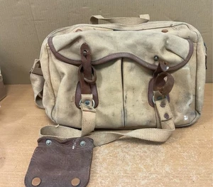 Bolso para cámara Billingham envejecido usado experimentado cuero lona viaje - Imagen 1 de 1