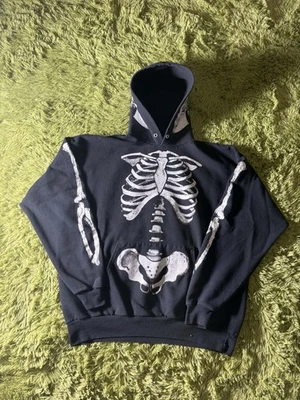 Vintage Skeleton Hoodie Bones AOP Graphic Hoodie Size XL!!!! - Image 1 of 4
