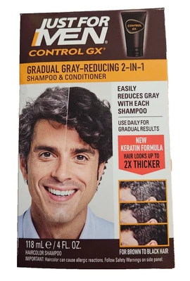 Just For Men CONTROL GX Grey Reducing 2in1 4oz NEW LOOK! - Image 1 of 3