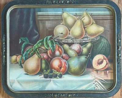 Marco antiguo cuadro litografía naturaleza muerta madera de yeso 19x15 Art Deco victoriano dorado Foto 1 de 4