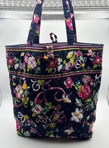 Vera Bradley Ribbons Tote Bag - Floral Vibrant Purple / Breast Cancer Awareness - Bild 1 von 11