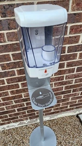 Restaurant Soap / Sanitizer Dispenser Liquid Touchless w Stand Alone/ Wall Mount - Picture 1 of 5