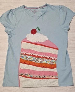 Mini Boden Birthday Cake Short Sleeve Applique Top NWT 11-12 Y - Picture 1 of 5