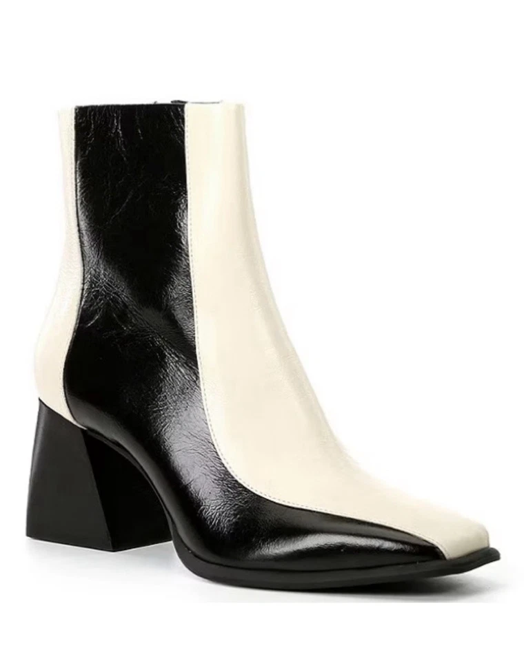 Botines Holy-Grail2 Colorblock Cuero Tacón Bloque - Talla 9 Foto 1 de 4