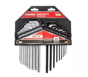 Husky BITE SAE/Metric Non-Slip Hex Key Set (17-Piece) 1 Piece Missing Item-1000 - Picture 1 of 11