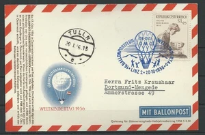 Österreich 16. Ballonpost Linz, 1956 #1053773 - Bild 1 von 2