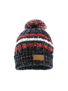 Cable Pom Pom Cuffed Beanie Unisex USA Thick and Warm Knit Winter Hat by Back 40 - Picture 1 of 5