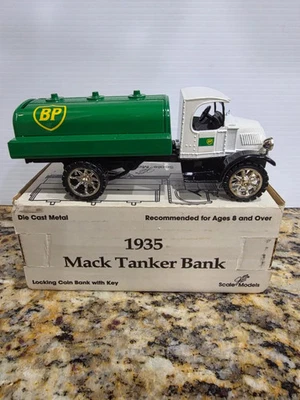 Banco cisterna BP Mack metal fundido a presión 1935 bloqueo banco de monedas modelos a escala Foto 1 de 2